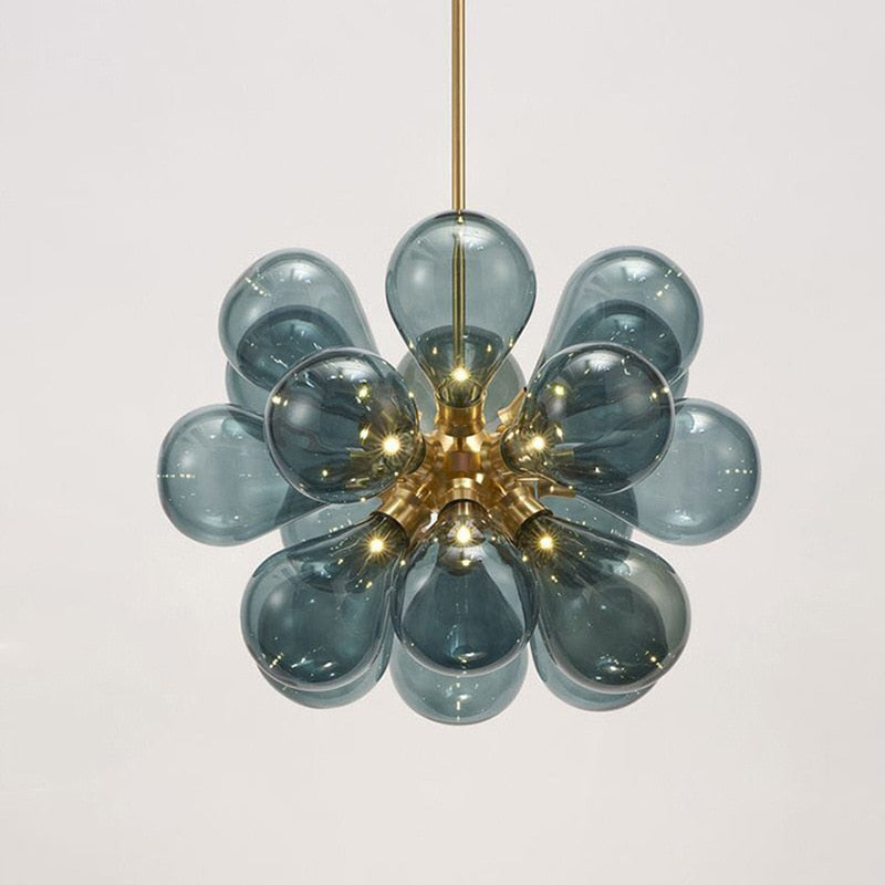 18 Glass Balls Bubbles Parlor Led Pendant Light
