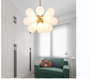 18 Glass Balls Bubbles Parlor Led Pendant Light