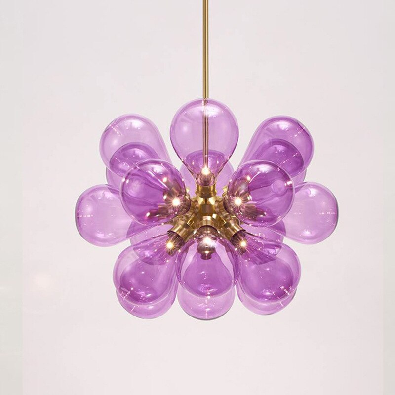 18 Glass Balls Bubbles Parlor Led Pendant Light