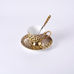 Noble Leopard Porcelain Coffee set