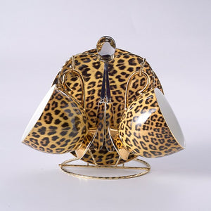 Noble Leopard Porcelain Coffee set