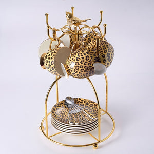 Noble Leopard Porcelain Coffee set