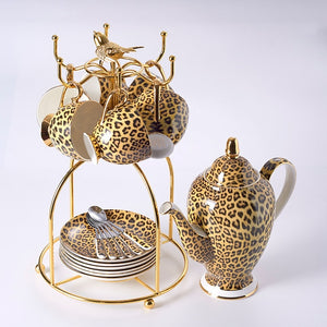 Noble Leopard Porcelain Coffee set